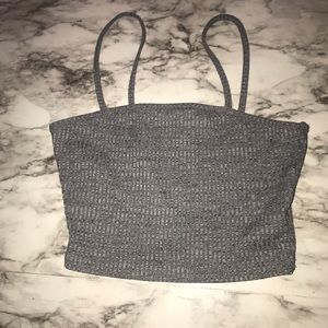 Gray crop top